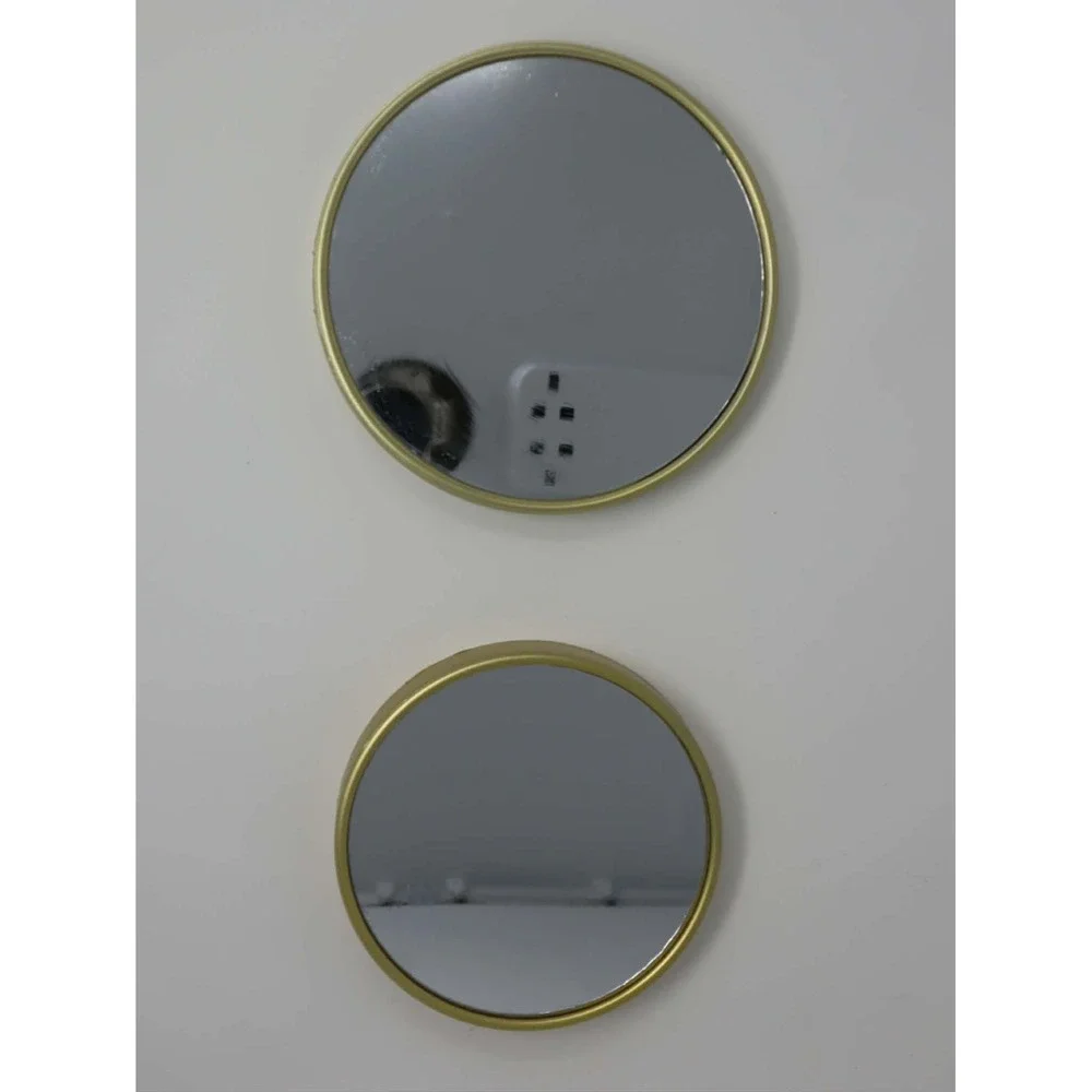 Gold Wall Mirror Set Interiors By Design 2 Piece Round Decor Feng Shui Small